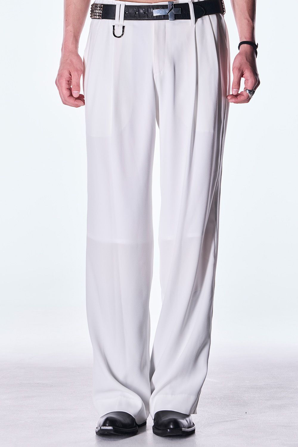 Back Satin Wide Slacks / バックサテン ワイド スラックス