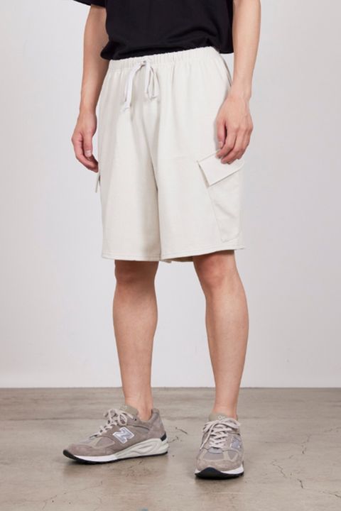 20//1 RECYCLE SUVIN ORGANIC COTTON KNIT CARGO SHORTS / リサイクルスビン オーガニックコットン 度詰め天竺 カーゴショーツ