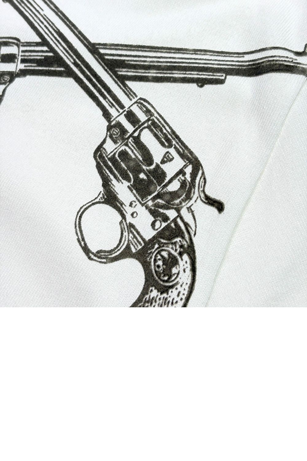 ARCHIVE VN/TEE FLOCK / アーカイブ Vネック Tシャツ フロッキープリントクロスガン