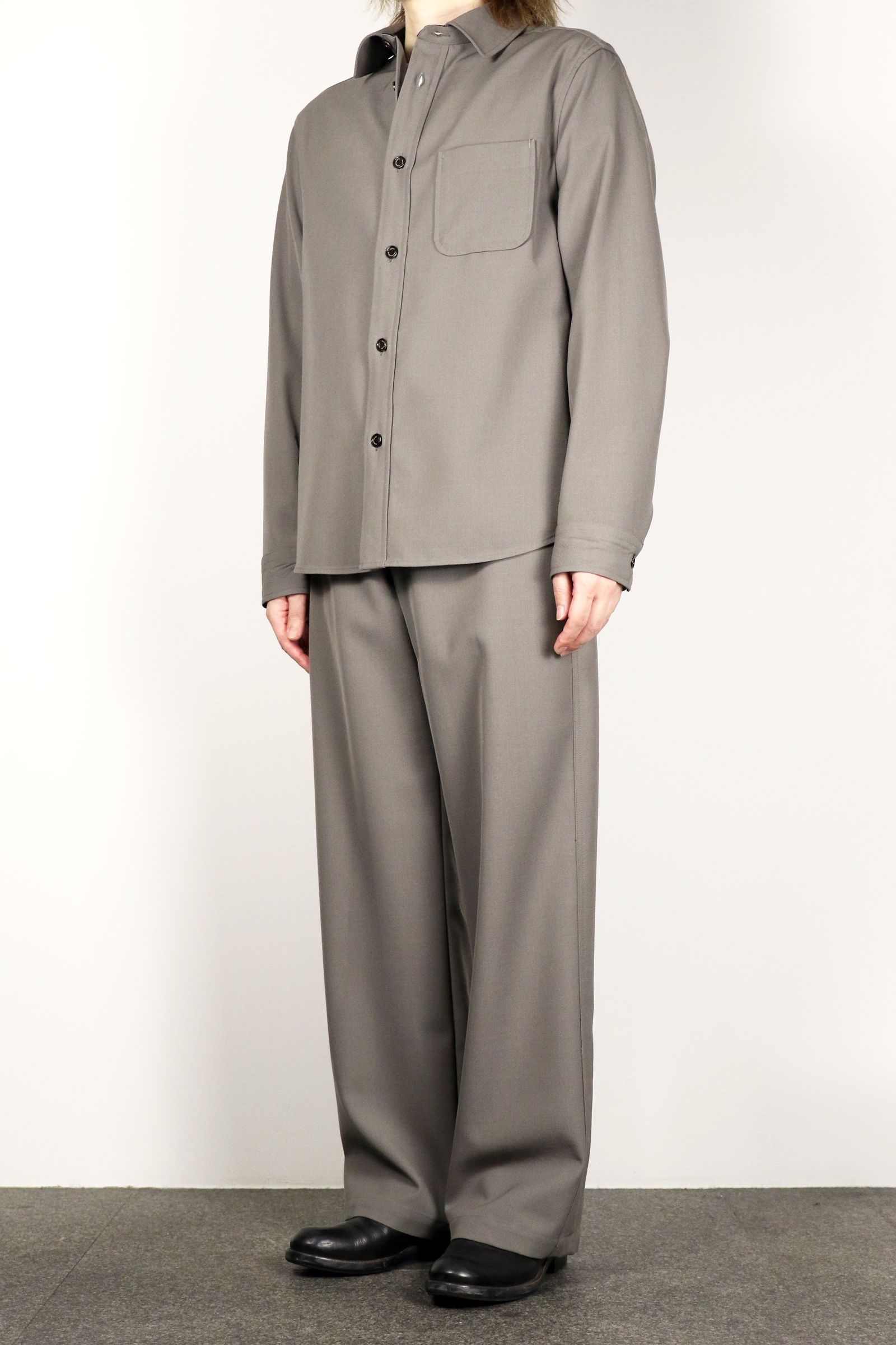 MARKAWARE - ORGANIC WOOL SURVIVAL CLOTH WIDE CARPENTER TROUSERS / オーガニック  ウール サバイバルクロス ワイド カーペンター トラウザーズ | laid-back