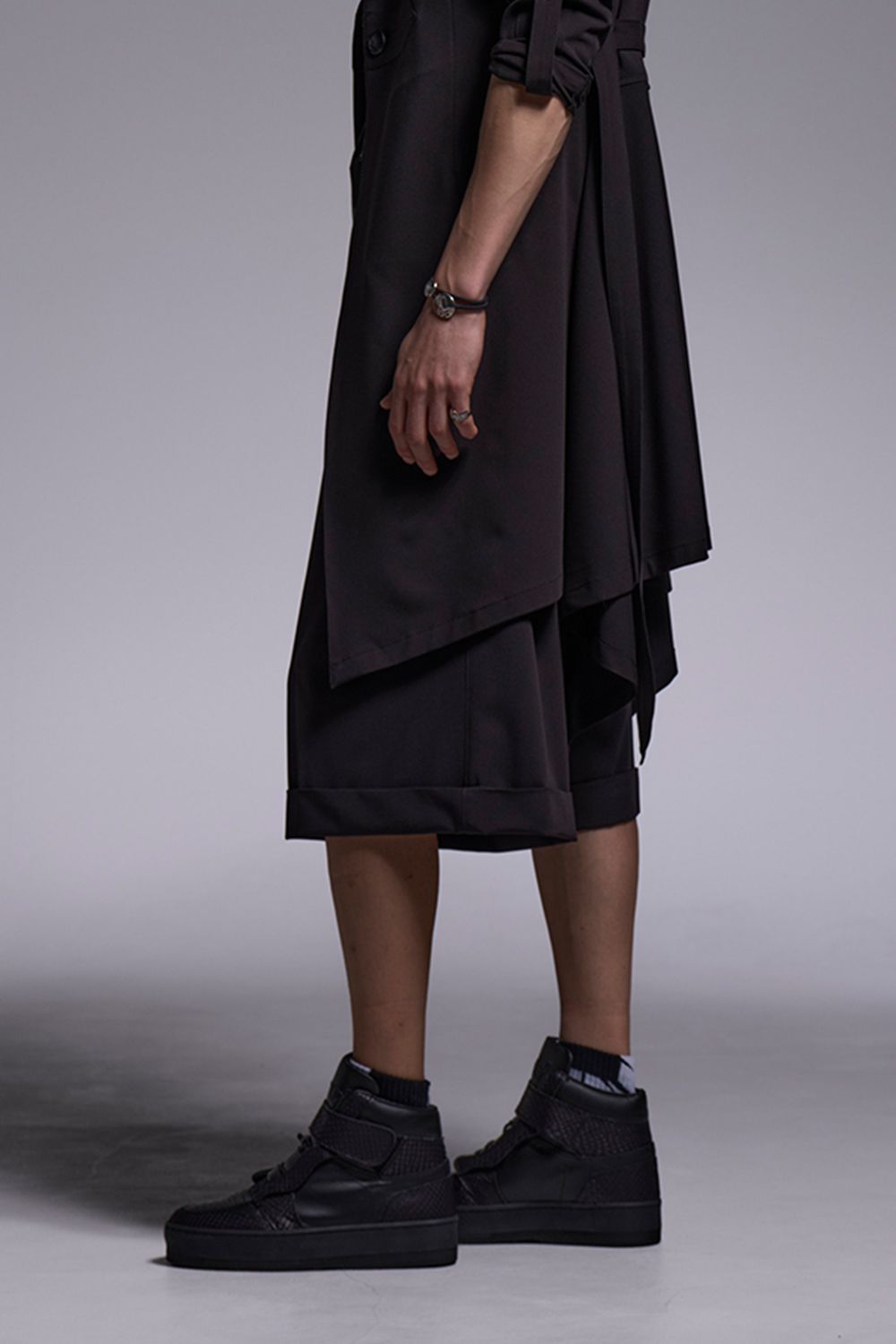 T/R 3/4 Wide Slacks / T/Rギャバジン 7部丈 ワイドスラックス