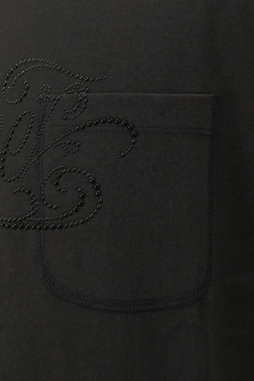 POCKET L/S T PEACE / ポケット ロングスリーブ モックネック Tシャツ ピース メタルスタッズ