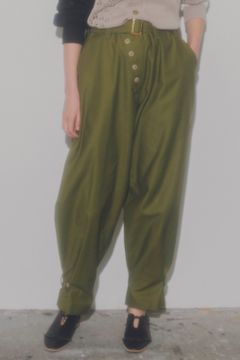 Military satin belted PT / ミリタリー サテン ベルテッド パンツ