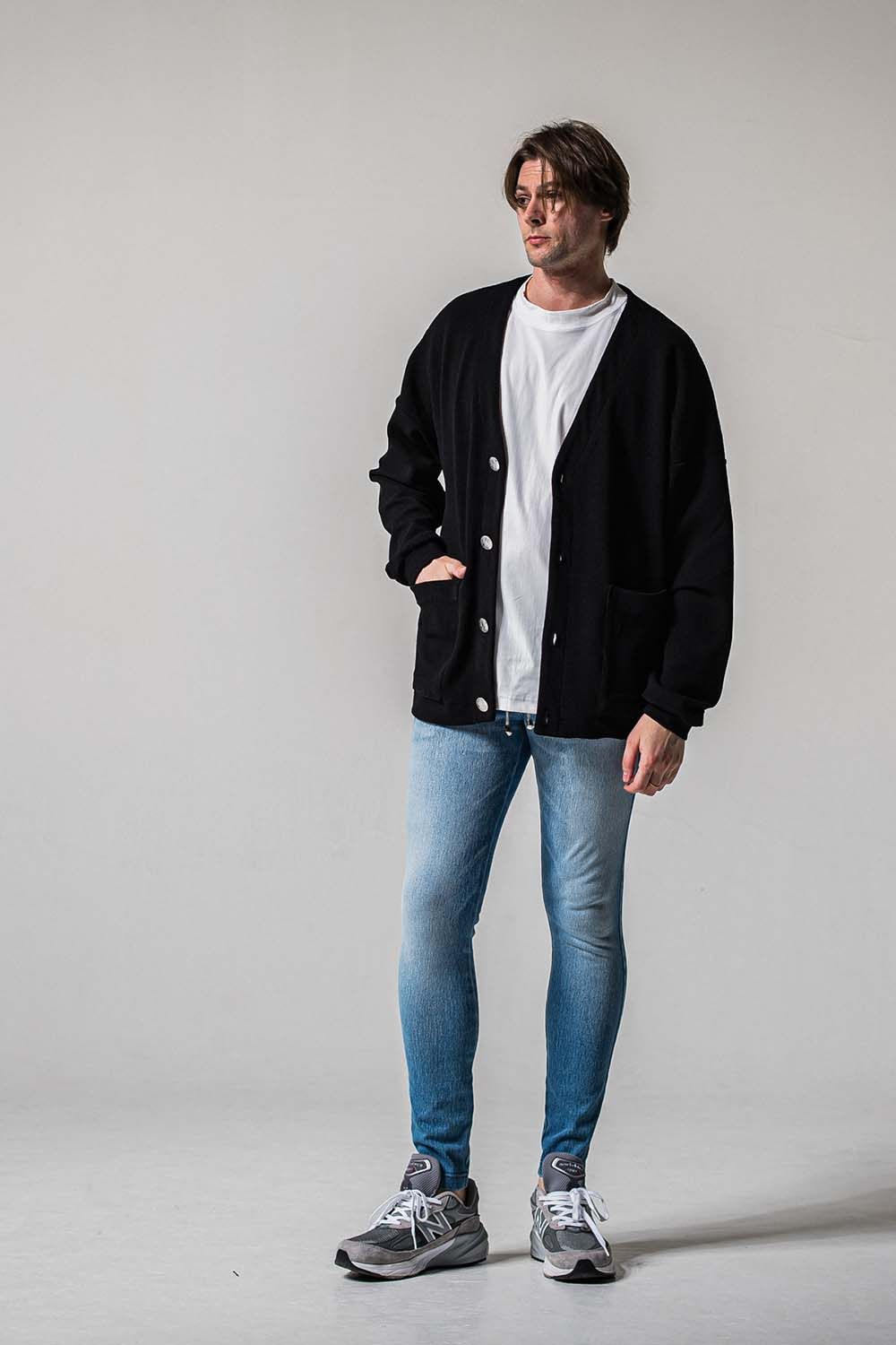 EX DENIM JERSEY EDGE PT / デニム ジャージ エッジ ラインパンツ