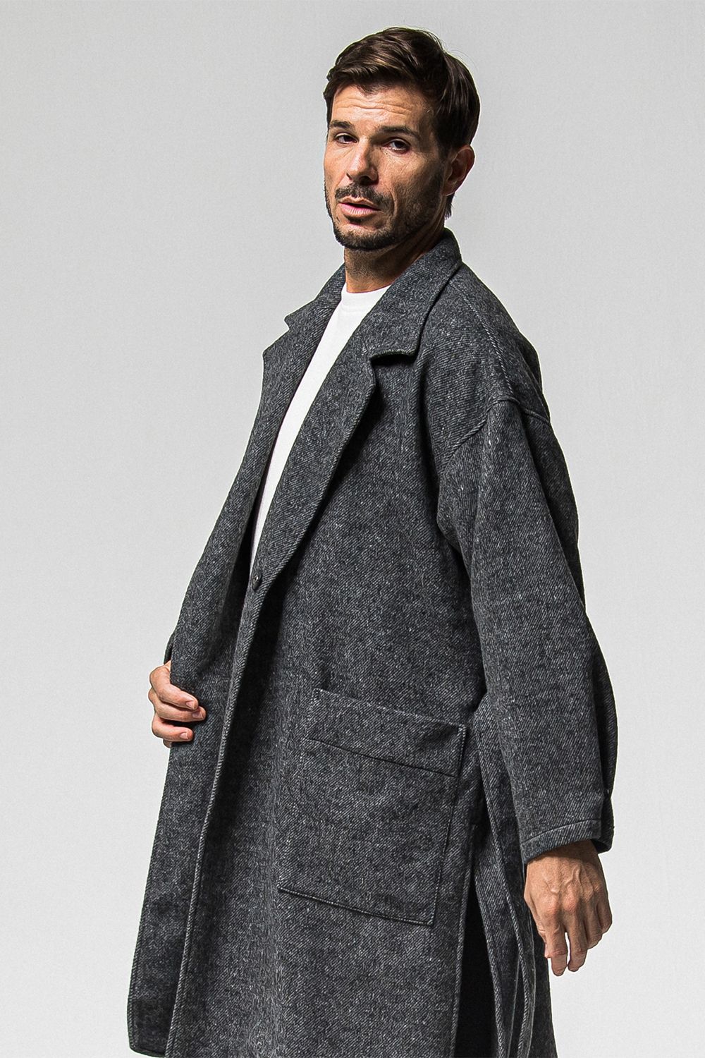 GOWN OVER COAT / オーバーサイズ ガウン コート