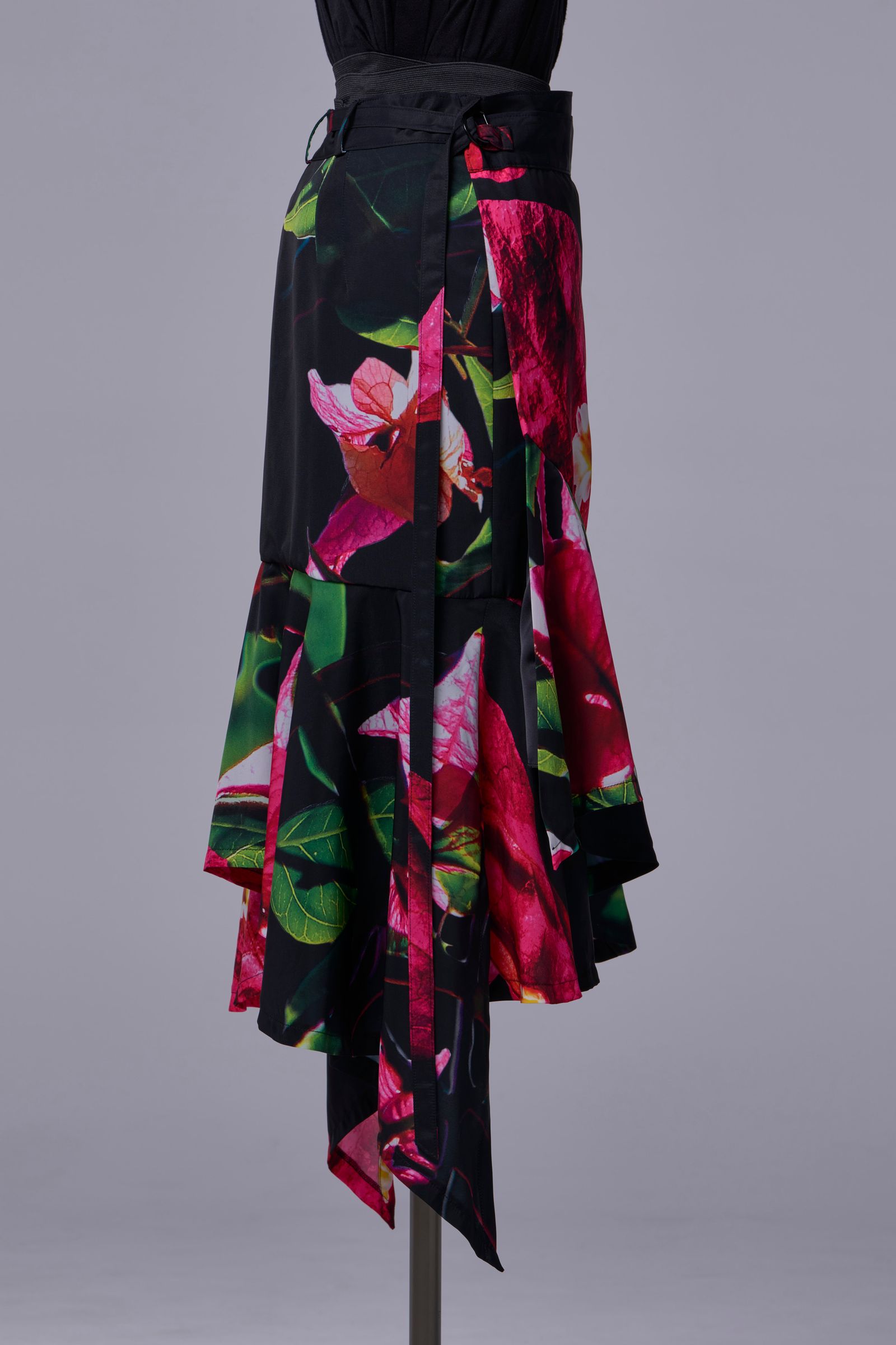 Eco Decine Bougainvillia Wrap Frill Skirt / ブーゲンビリア ラップ フリルスカート