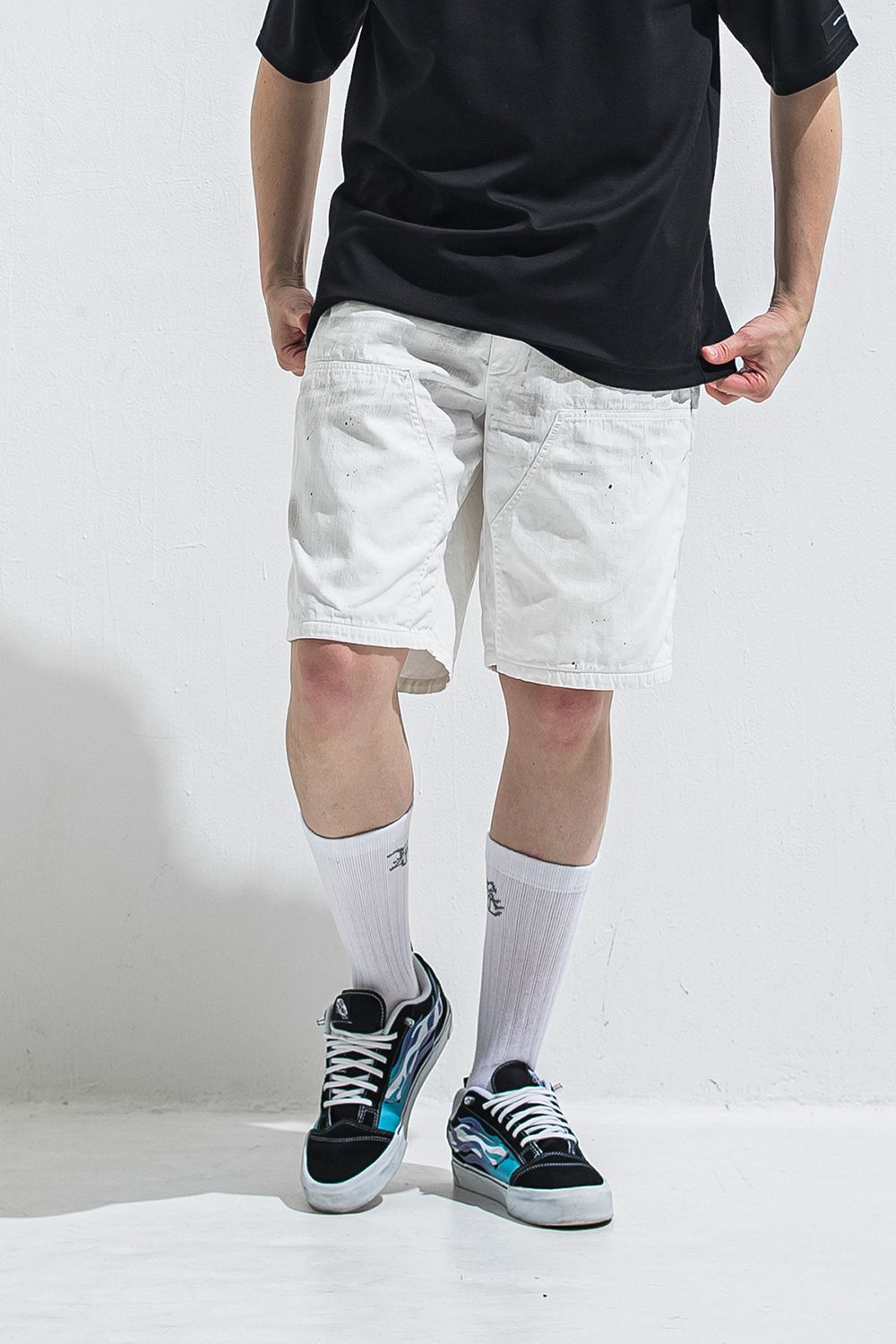DOUBLE KNEE SHORTS / ダブルニー ショーツ