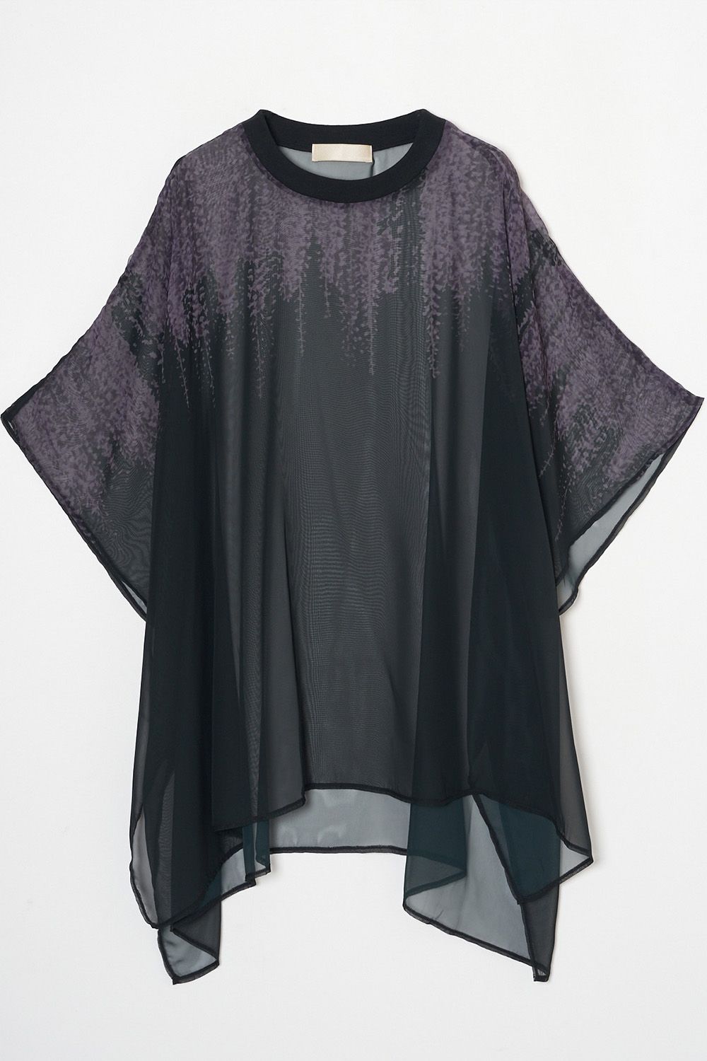 Wisteria print see-through P/O  / ウィステリア プリント シースルー プルオーバー