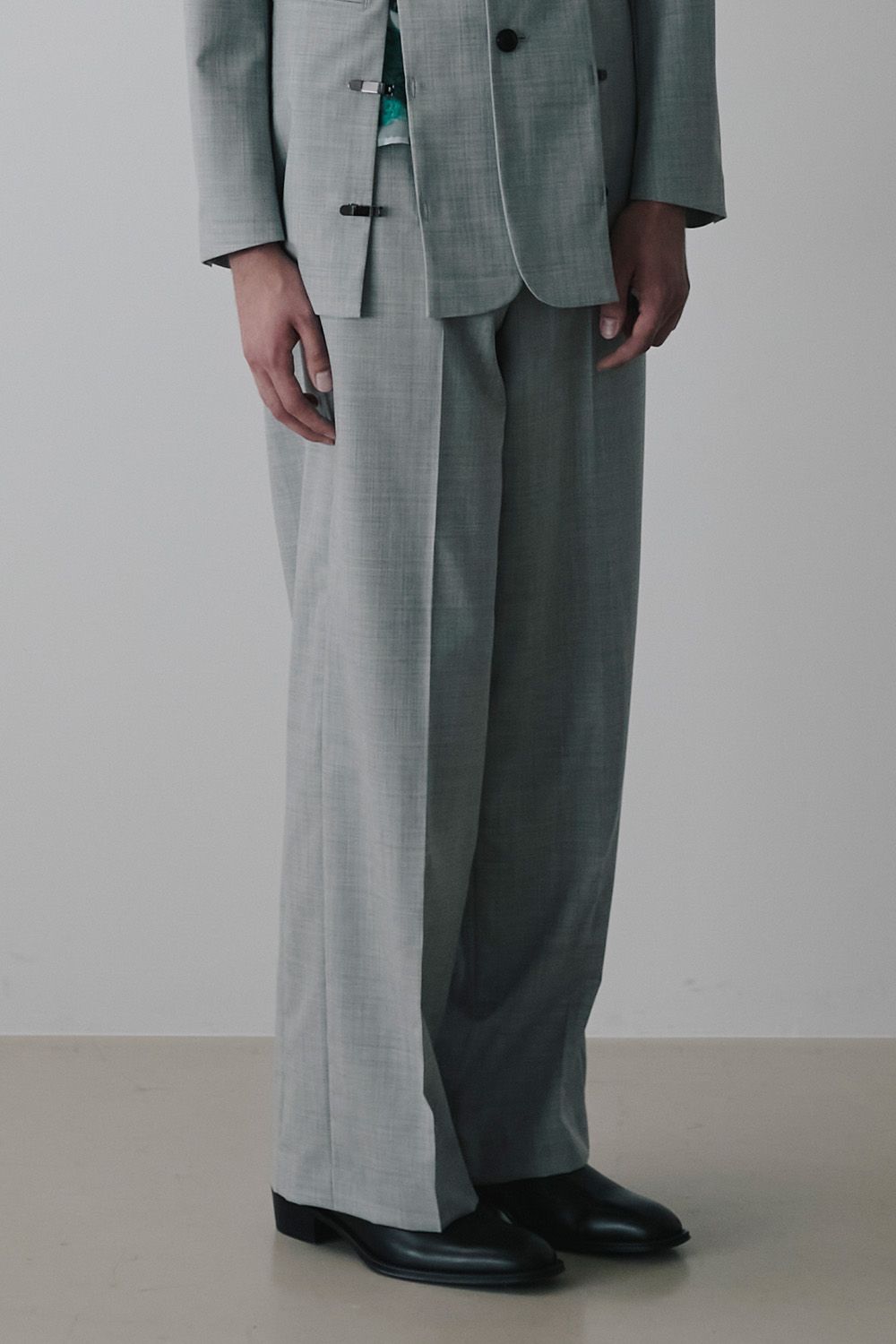 Tropical wool side buckle slacks / トロピカルウール サイドバックル スラックス