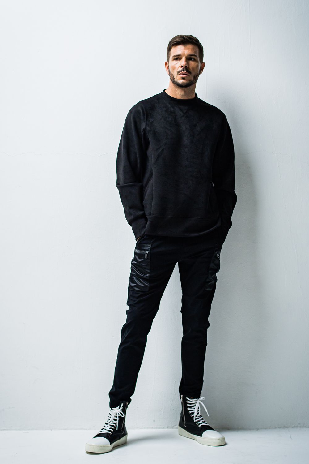 SUEDE JERSEY SOLID TRAINER / スエード ジャージ ソリッド トレーナー