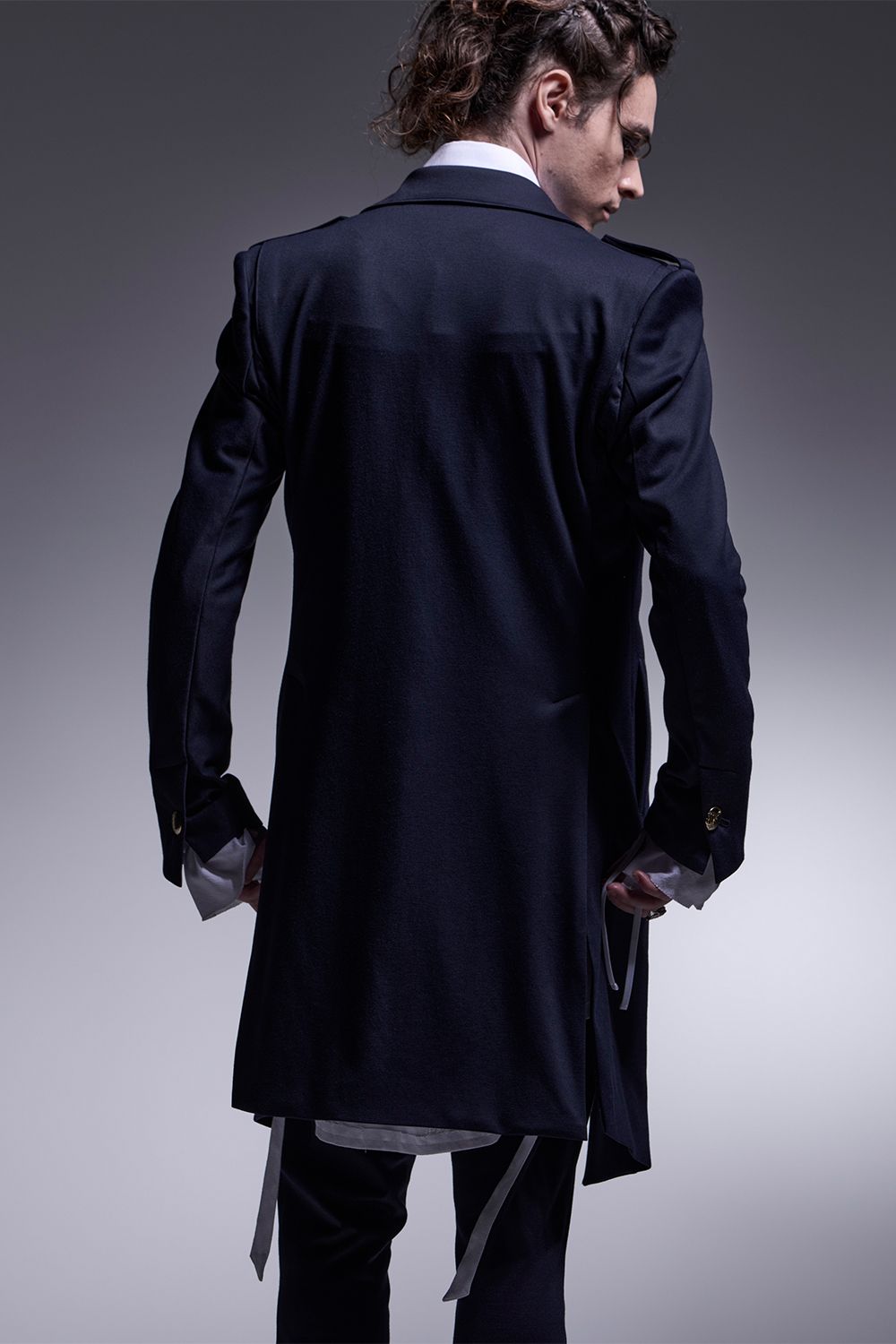 CHIRIMEN Shirring Frill Shirt / 縮緬 シャーリングフリルシャツ