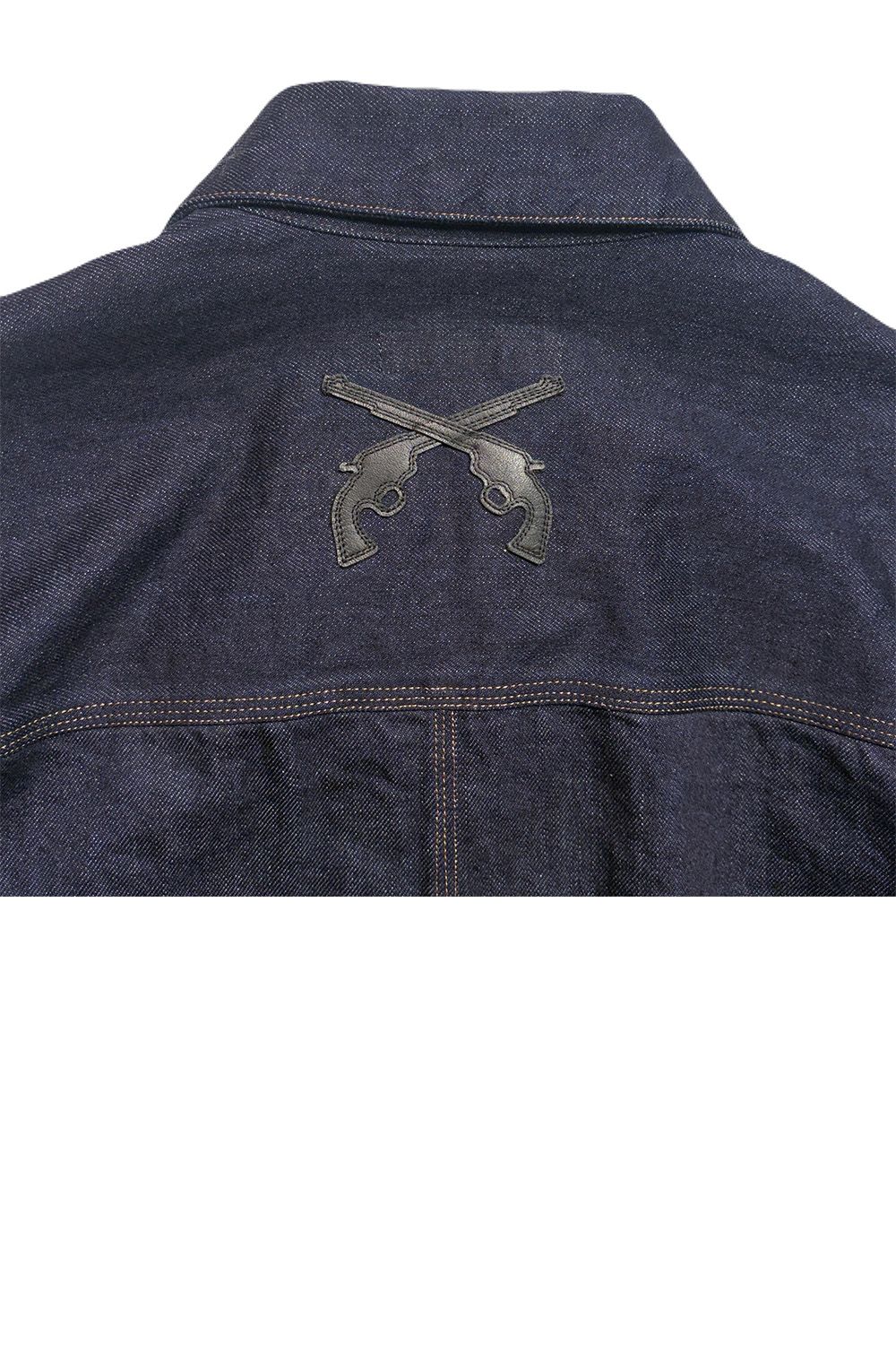 11.5oz DENIM JKT / PAT / 11.5オンス デニム ジャケット レザークロスガンパッチ