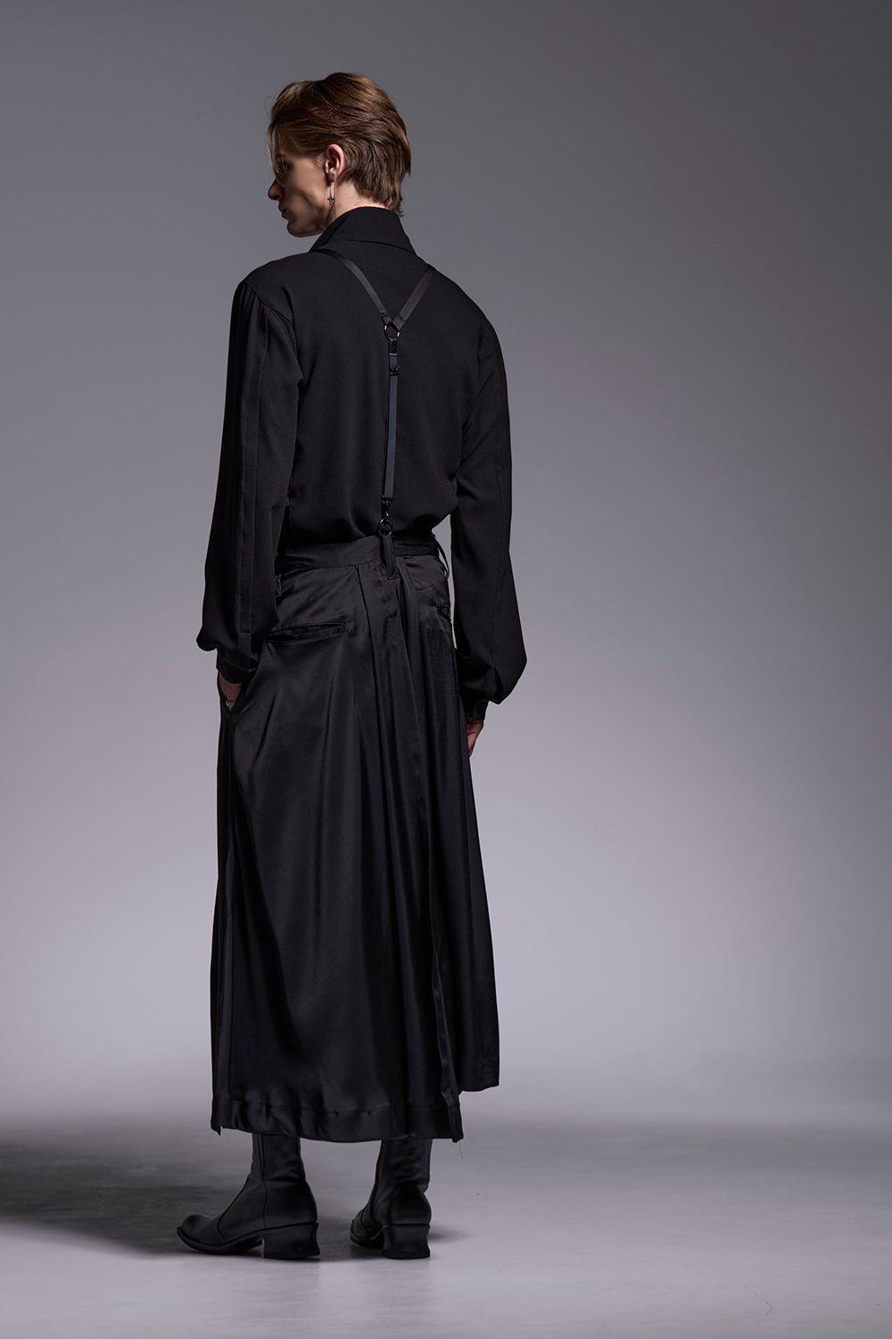 Vintage Satin Skirt Suspender Slacks / ヴィンテージサテン スカート サスペンダー スラックス