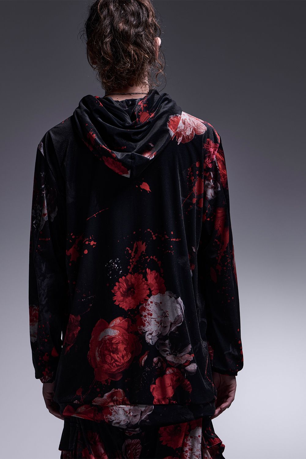 Flora Velor Loose Hoodie / フローラベロア ルーズフーディー