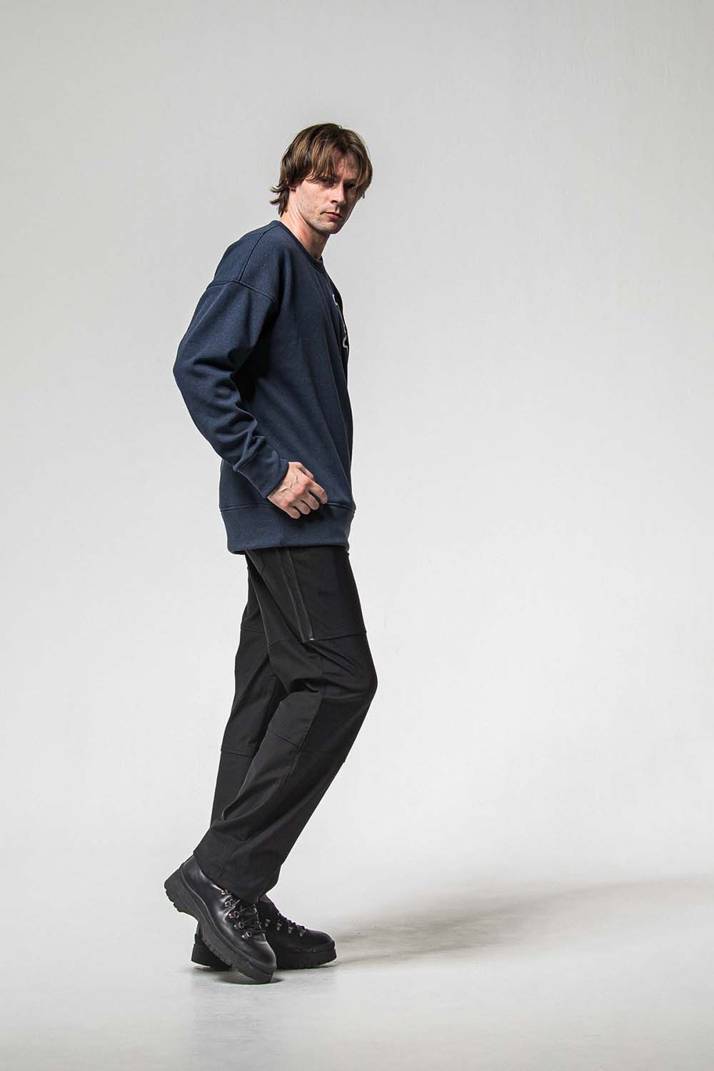 RC CHENILLE VELOURS FLEECE DROP TRINER / RC サガラ刺繍ワッペン ベロア フリース ドロップ トレーナー