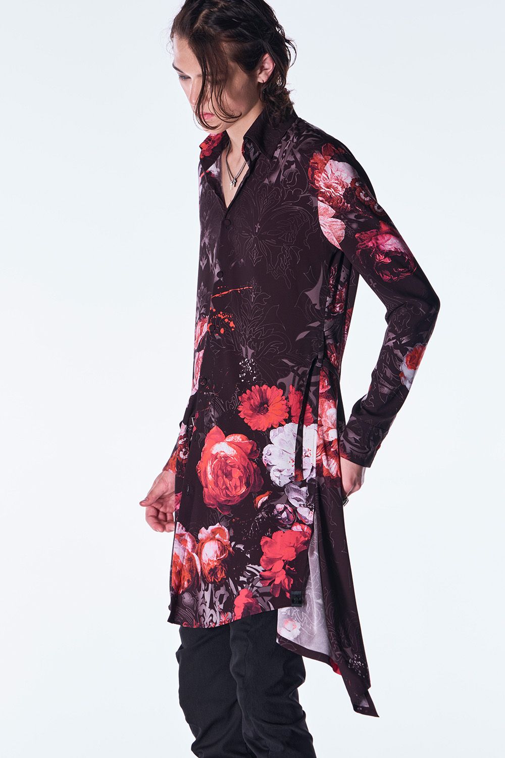 Goth Flora Flare Shirt / ゴス フローラ フレア シャツ