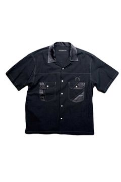 CO/W VIYELLA SHIRT/CR / コットン ビエラ ショートスリーブ オープンカラーシャツ クリスタルクロスガン