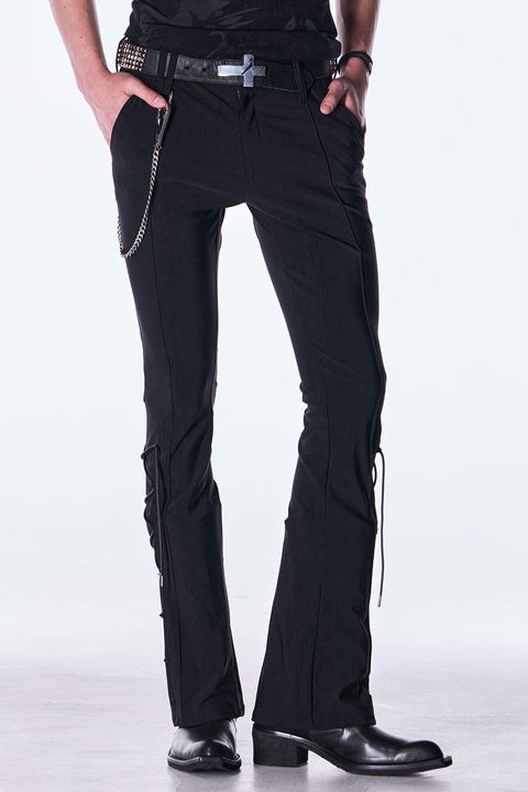 High Tension Jersey Lace Up Flare Pants / ハイテンション ジャージ レースアップ フレア パンツ