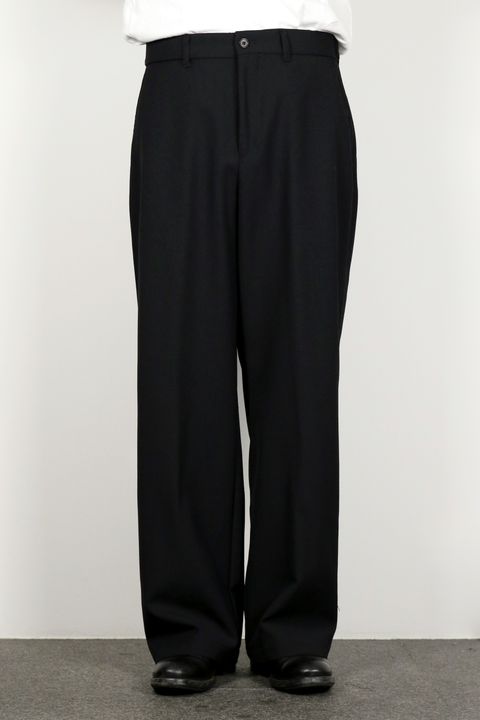 ORGANIC WOOL SURVIVAL CLOTH WIDE CARPENTER TROUSERS / オーガニック ウール サバイバルクロス ワイド カーペンター トラウザーズ