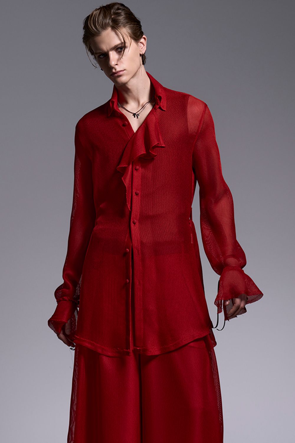 KARAMI Gather Sleeve Shirt / カラミ ギャザースリーブシャツ