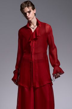 KARAMI Gather Sleeve Shirt / カラミ ギャザースリーブシャツ