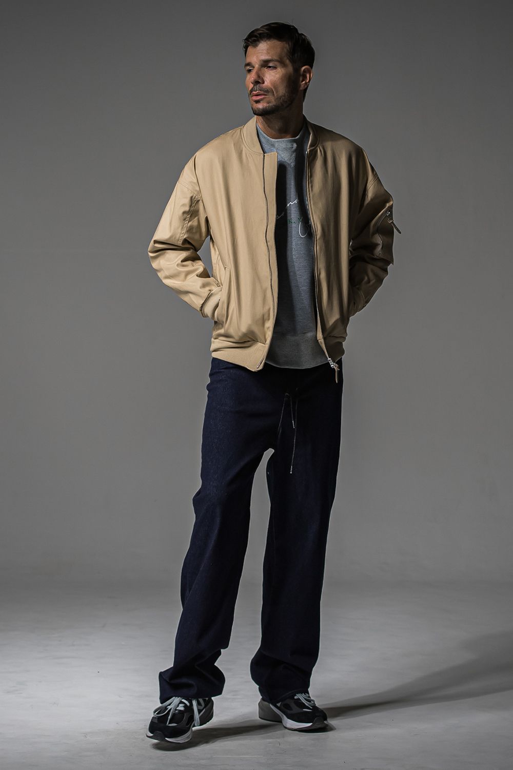 HD NOTHING DROP TRAINER / ドロップショルダー メッセージプリント ルーズトレーナー