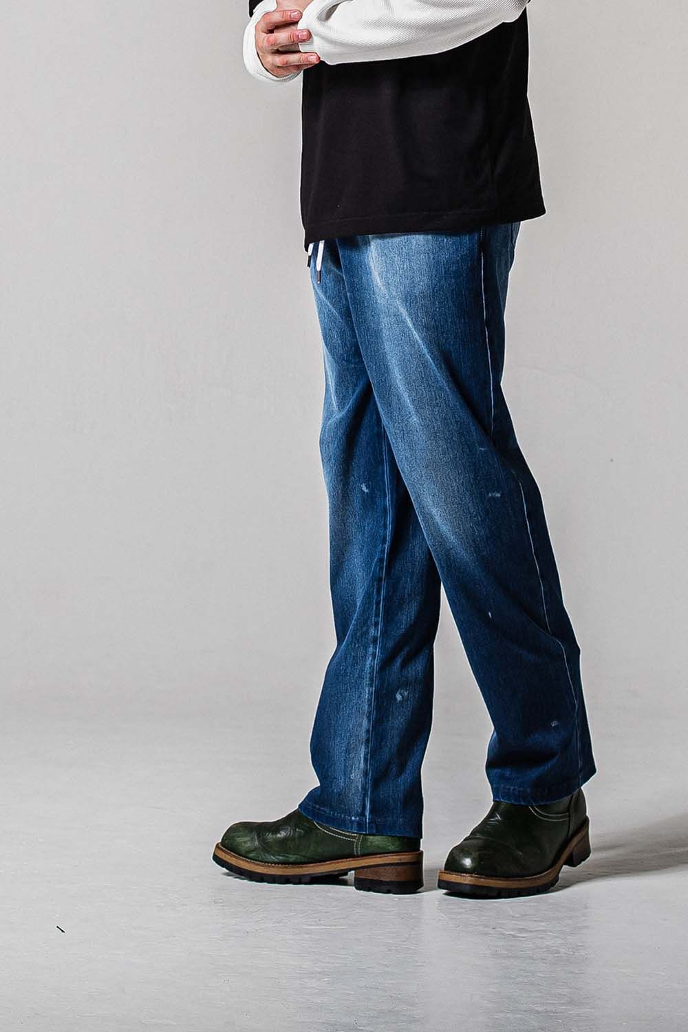 DENIM JERSEY WIDE PT / デニムジャージワイドパンツ