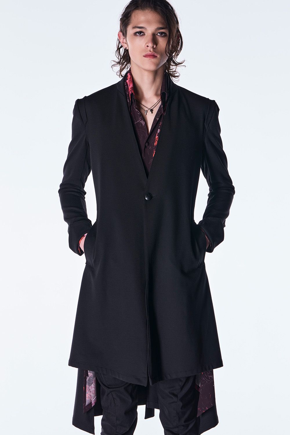 Mockrody No Collar Flare Jacket / モックロディ ノーカラー フレア ジャケット