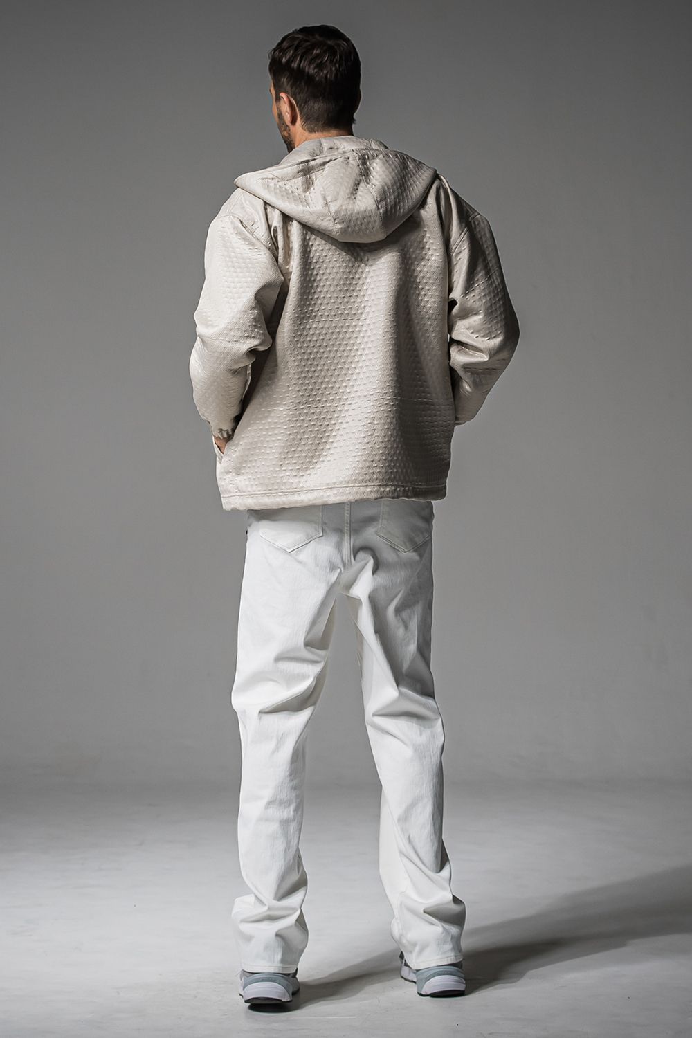 QUILTING COACH HOODIE / キルティング コーチジャケットパーカー