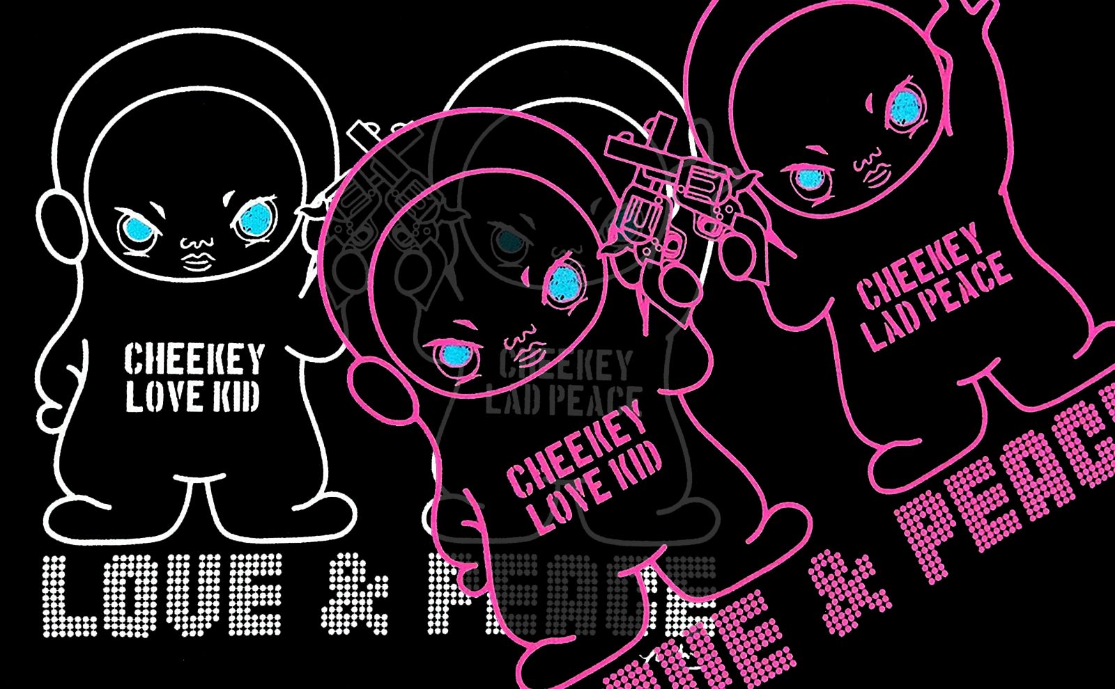 roarguns × "CHEEKEY" / PRINT L/S T-shirt
