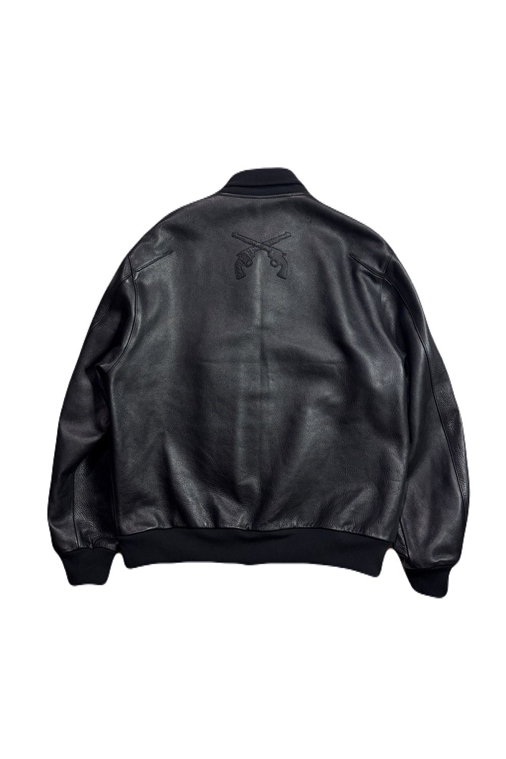 COW LEATHER RIB JKT / カウレザー リブ ジャケット スタジャン