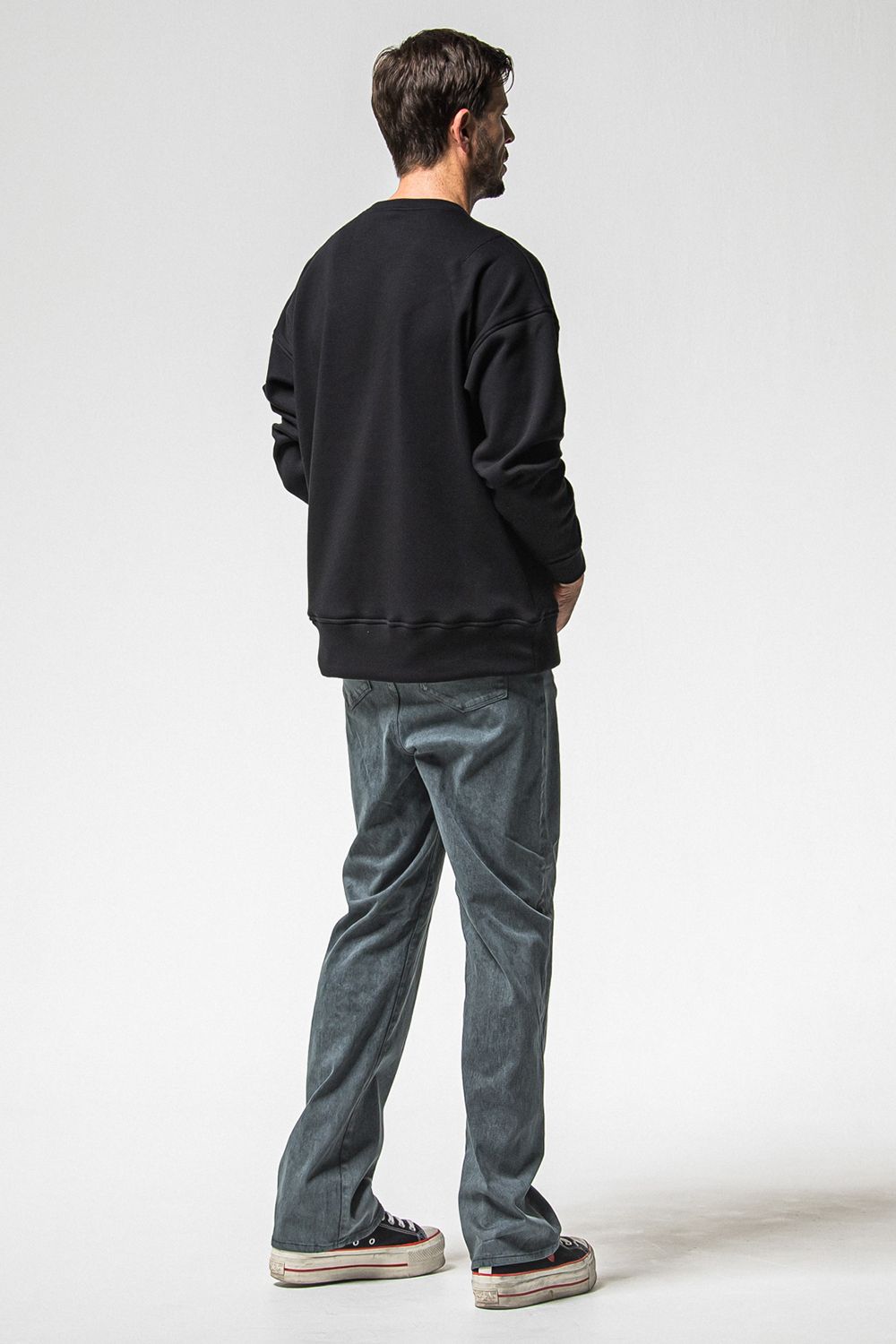 FRIDAY STANDARD LOGO VELOURS FLEECE TRINER / FRIDAYコラボ スタンダードロゴ 裏ベロアフリーストレーナー