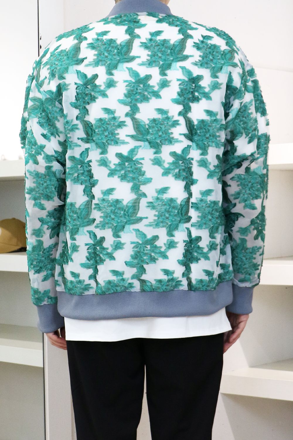 Mesh jaquard cardigan / メッシュ ジャガード カーディガン