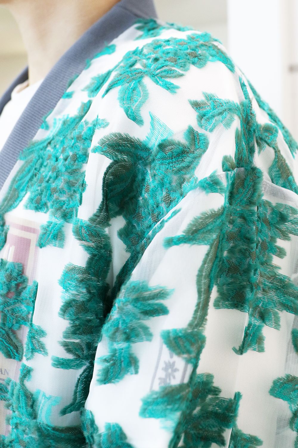 Mesh jaquard cardigan / メッシュ ジャガード カーディガン