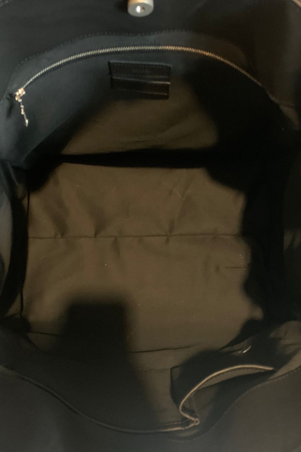 TOTE(L) BLACK × S/SILIVER METAL - Oil Leather / トート(L)
