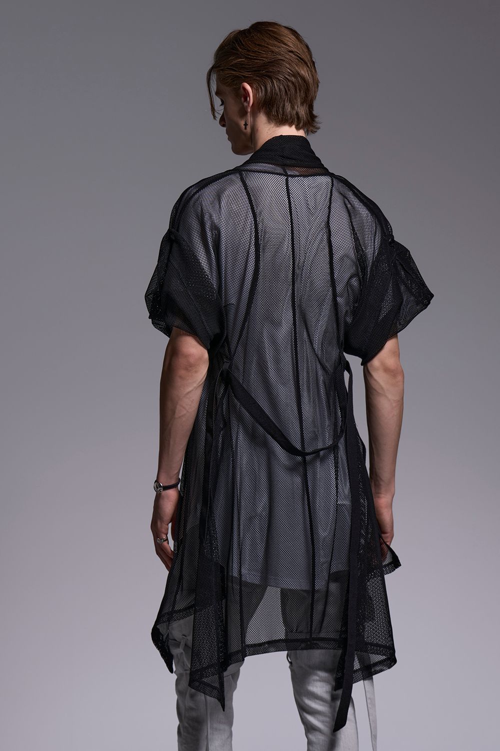 Mesh KIMONO-Sleeve Cardigan / メッシュ 着物スリーブ カーディガン