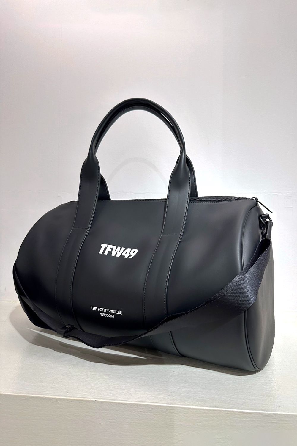 LEATHER BOSTON BAG / シンセティックレザー ボストンバッグ