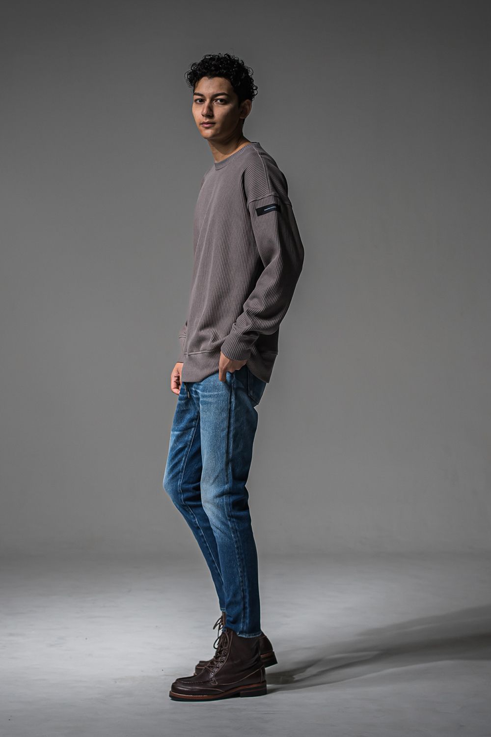 専用出品RESOUND CLOTHINGスウェットトレーナー紺ネイビー RESOUND CLOTHING - RAIL LOOSE TRAINER / レールルーズ