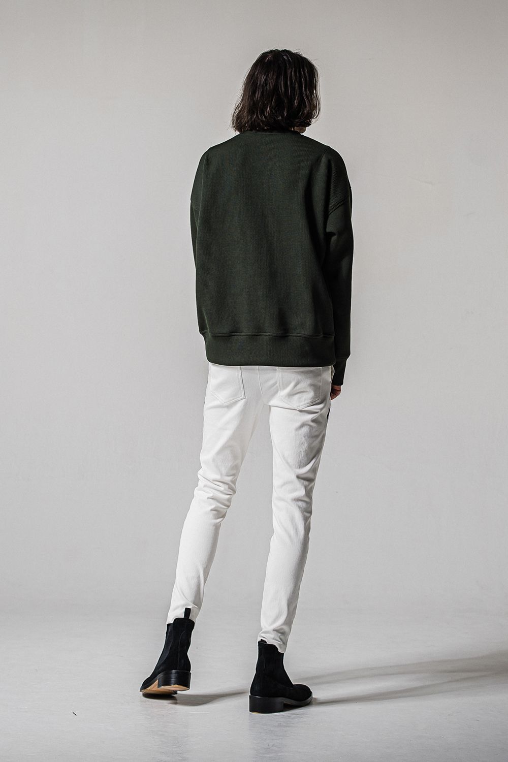 AZE MILITARY DROP TRAINER / 畔編み ミリタリー ドロップ トレーナー