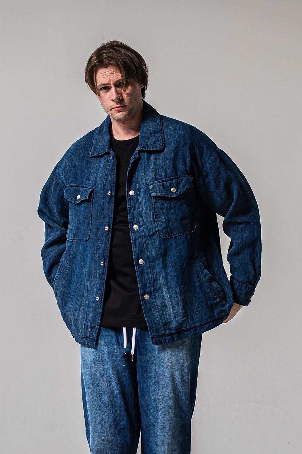 INDIGO LINEN JACK SHIRTS / インディゴ リネン ジャック シャツ