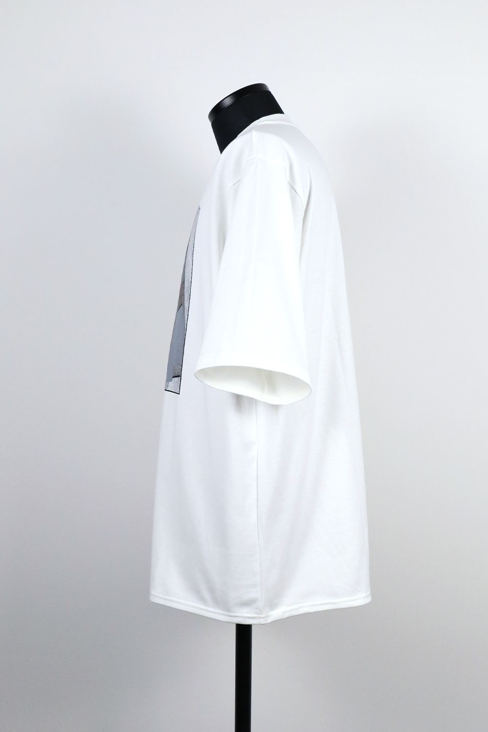 40/2 ORGANIC COTTON KNIT CREW NECK PRINT TEE "FINE LINES" / オーガニックコットン26G天竺 クルーネック プリントTシャツ
