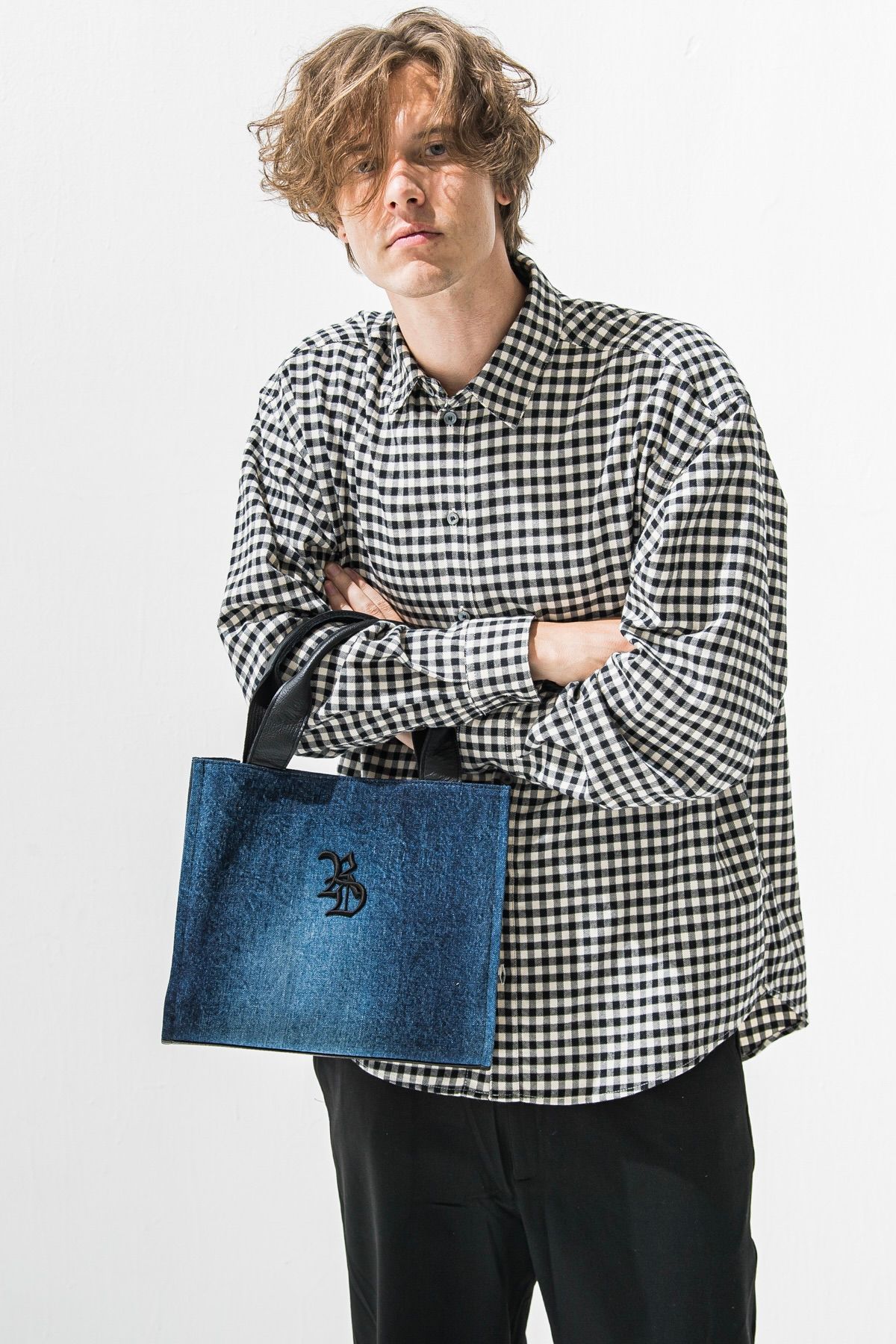 DENIM MIDDLE TOTE BAG  / DECADEコラボ デニムミドルトートバッグ