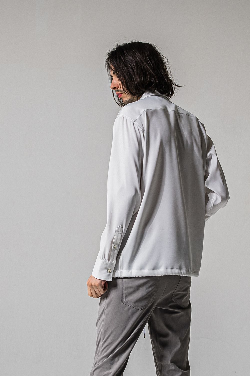 PULLOVER SATIN SHIRT / プルオーバー サテン シャツ