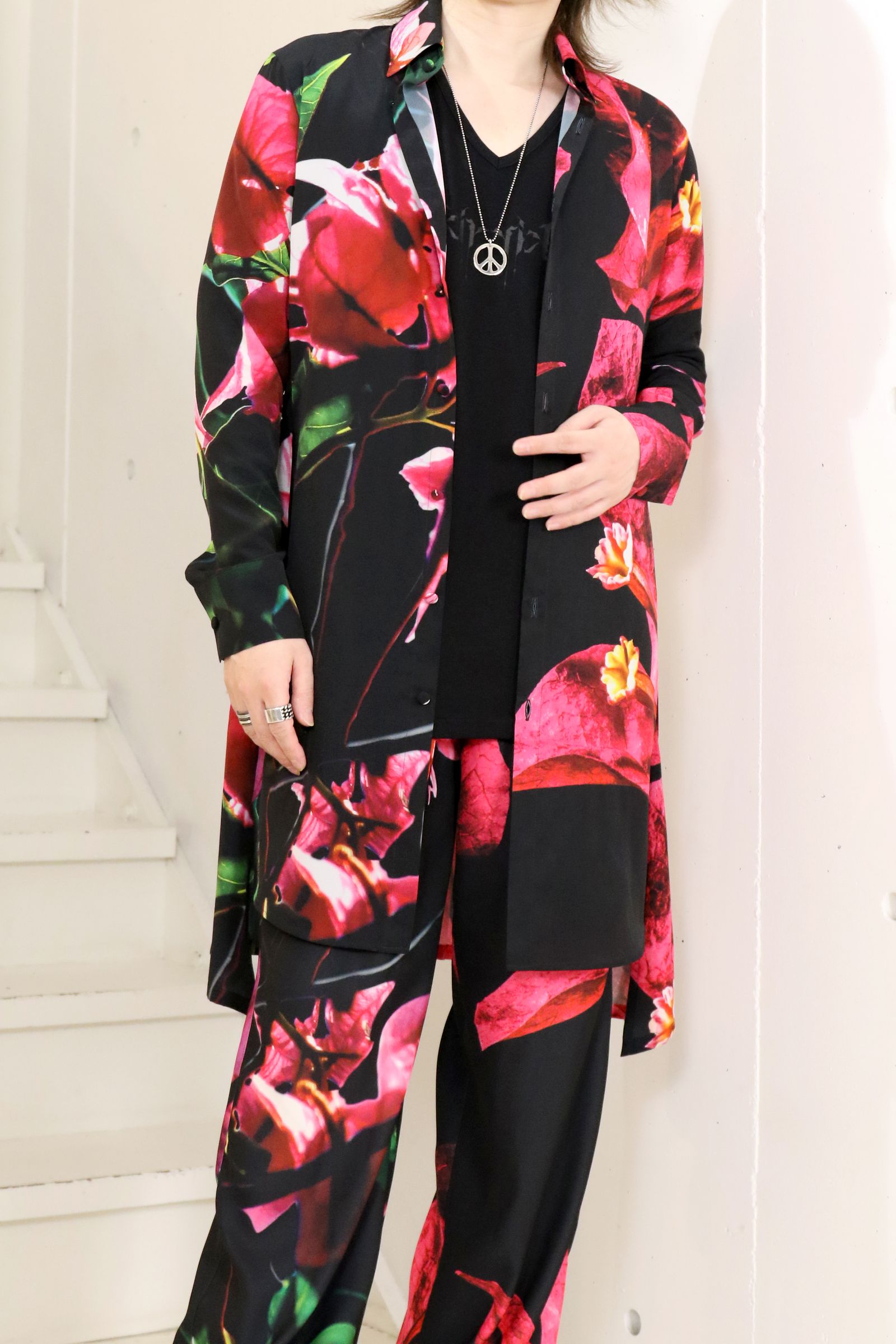 Eco Decine Bougainvillia Flare Shirt / ブーゲンビリア フレアシャツ