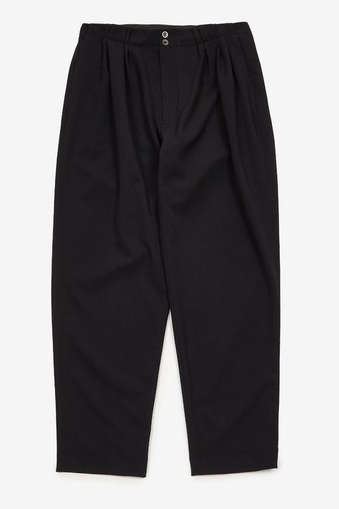 Fine count woolish twill 4 tuck trousers / ファイン カウント ウーリッシュ ツイル 4タック トラウザーズ