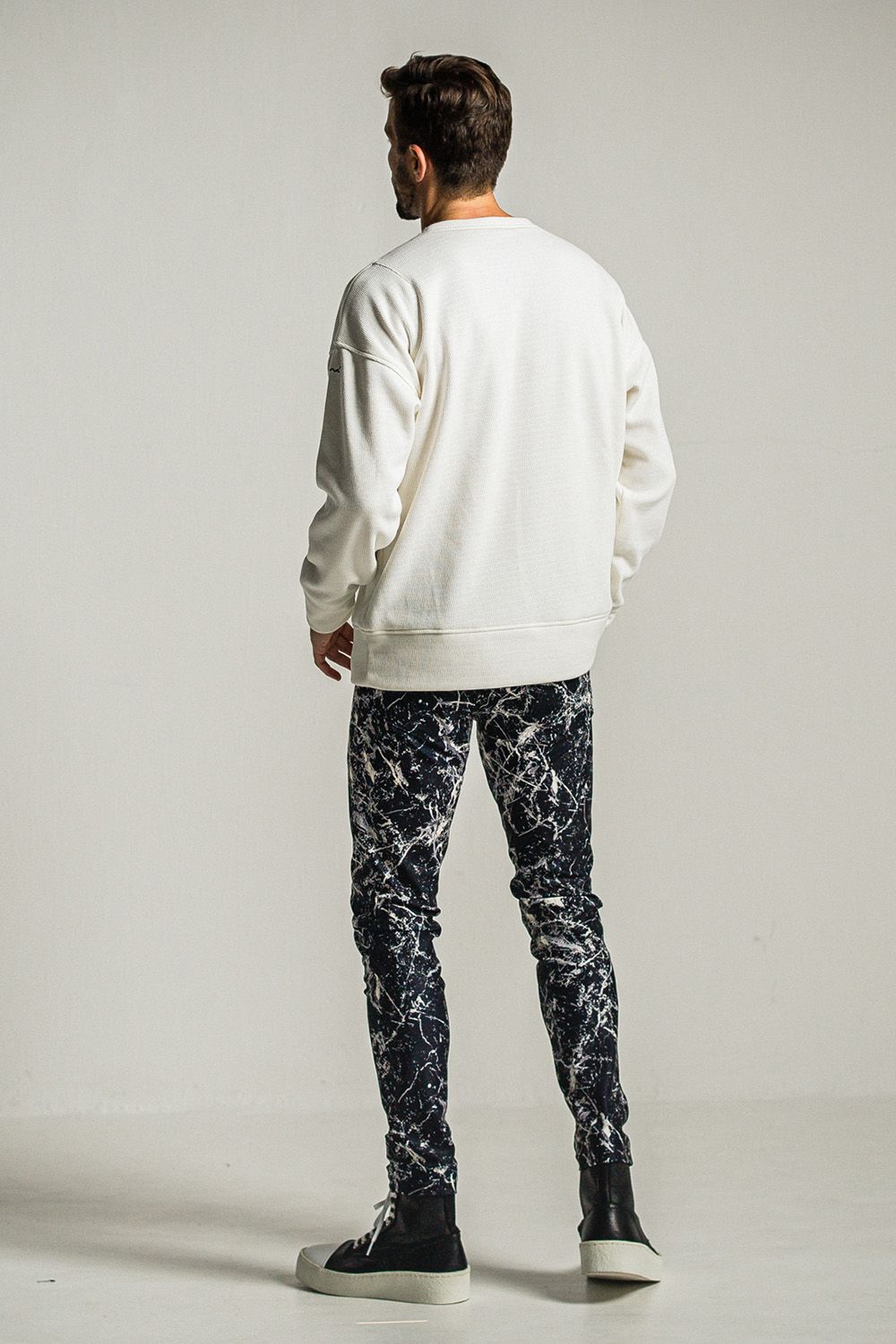 VELOURS FLEECE THERMAL LOOSE TRAINER / ベロア フリース サーマル ルーズ トレーナー
