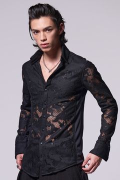 Matte Lace Side Rib Shirt / マット レース サイドリブ シャツ