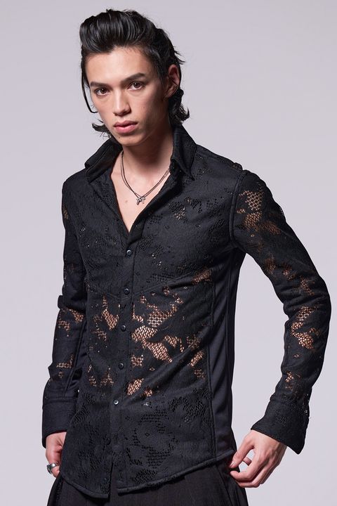 Matte Lace Side Rib Shirt / マット レース サイドリブ シャツ