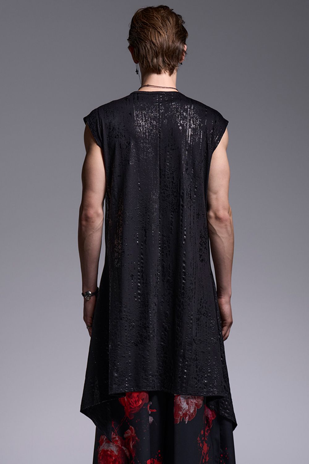 HAKU-BEATENJIKU Flare Long Tank Top / 箔ベア天竺 フレア ロングタンクトップ