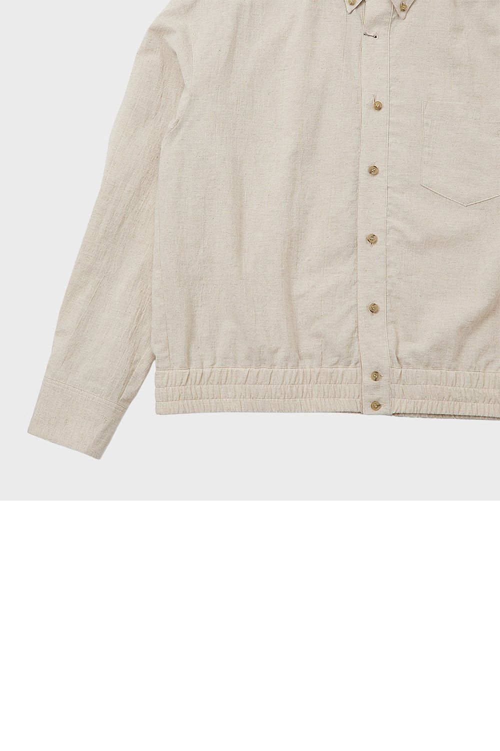 Cotton linen short length shirt / コットン リネン ショートレングス シャツ